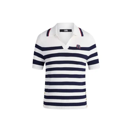 Karl Lagerfeld SS25 Поло Женское Темно-синий