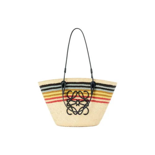 LOEWE Anagram Basket Пальмовый лист Тоут Сумка Сумка для покупок Сумка на плечо Средний Женская Натуральный Многоцветный
