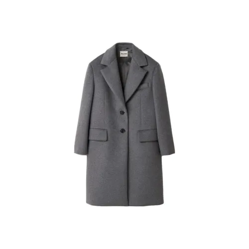 MIU MIU Серое Женское Пальто