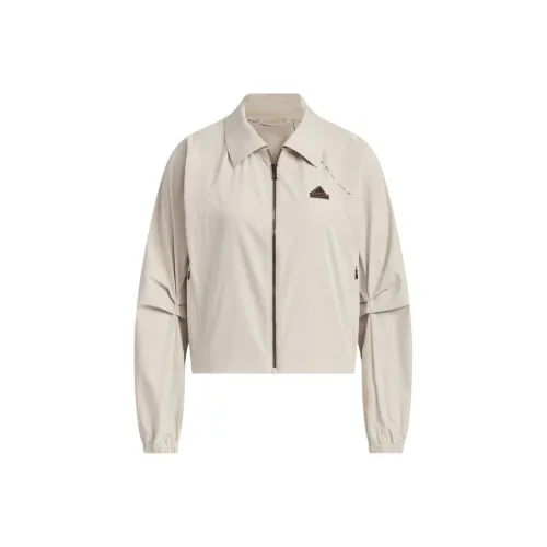 Adidas Tech PREMIUM WOVEN Куртка Куртки Пальто Женские Бежево-желтый