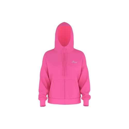 Victoria's Secret Розовый Цвет плюща Флис Кампус Bling Full Zip Hoodie LECRB Толстовка Женские Розово-рубиновый Ювелирные украшения