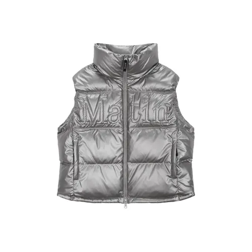 MATIN KIM FW24 Пуховик Женская Серебряная