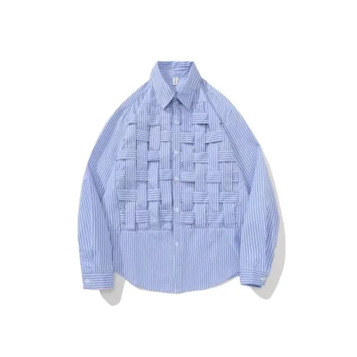 PLAY BUSH Рубашка Унисекс Синие Полосы Узор