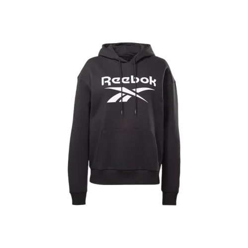 Reebok Identity Big Logo Флис Толстовка Толстовка Женские Черный