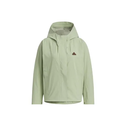 Adidas Tech Rain Jacket Куртки Пальто Женские TENT Зеленый