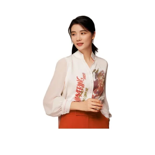 BBLLUUEE Рубашка Женская Полумесяц Белый