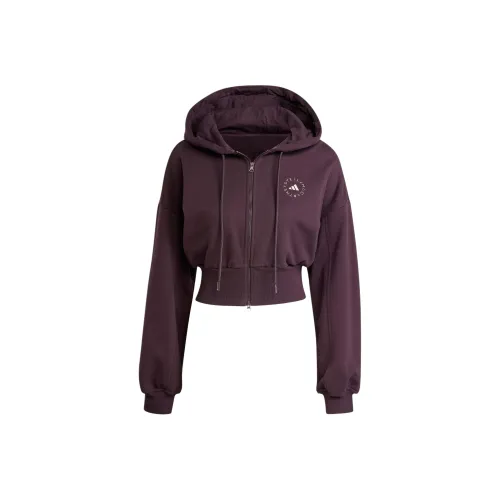 Adidas Stella McCartney Sportswear Коллекция Укороченный худи Куртки и пальто Женские Темно-коричневый