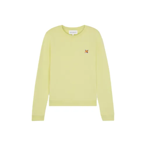 Maison Kitsune SS24 Свитшот Женский Мел Желтый