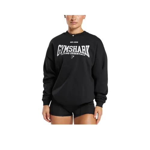 GYMSHARK FW24 Essentials Graphic OVERSIZED Свитшот Женский Черный