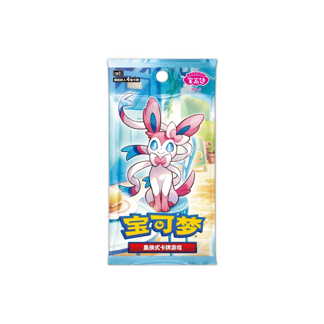 POKEMON Коллекционная карта Game Покемон Драгоценный камень Пачка Vol.2 Карты для дуэлей 4 PC Сумка
