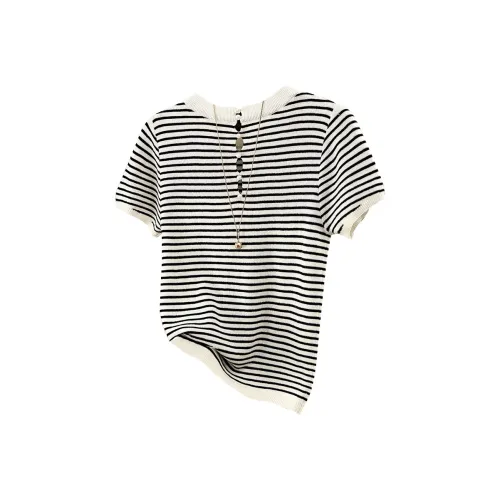 TOUCH Трикотаж Женский Черный Rice Полосы