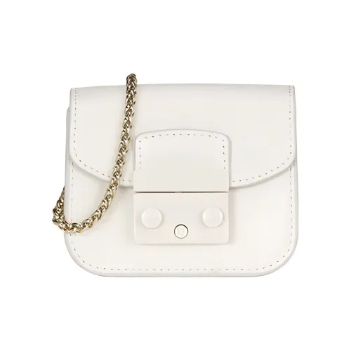 Furla Metropolis Collection Кожа Сумка через плечо Мини Женская Белая