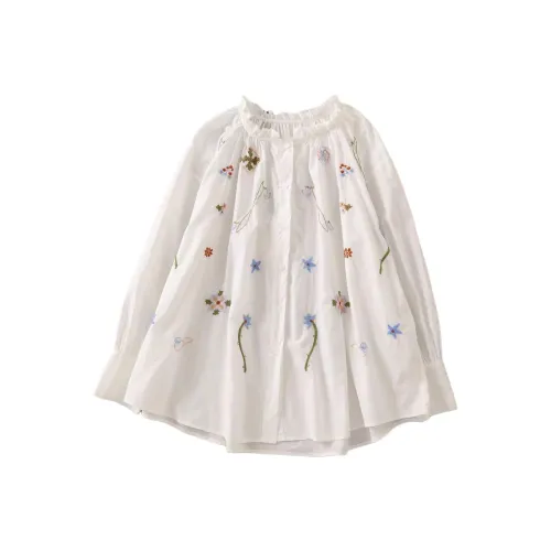 PLAY BUSH Белые Женские Рубашки