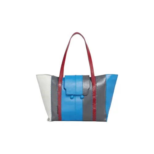 MARNI Trunkaroo Телячья кожа Сумка через плечо Большая Женская Небесно-голубая