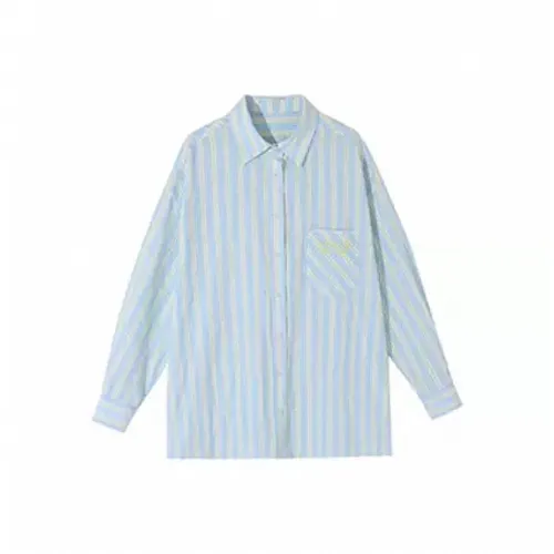 RTNH Весенне-летняя рубашка женская синий желтый полосы