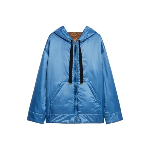 MAXMARA THE CUBE Greebox Коллекция Двусторонний Водоотталкивающий Холст Свитшот Куртки и Пальто Женские Синий