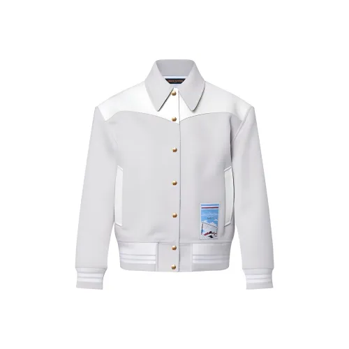 LOUIS VUITTON VARSITY Комбинированный Куртка Куртки Пальто Женская Серебряный