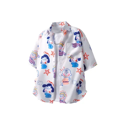 BEAR UNION Короткий рукав рубашка унисекс белый