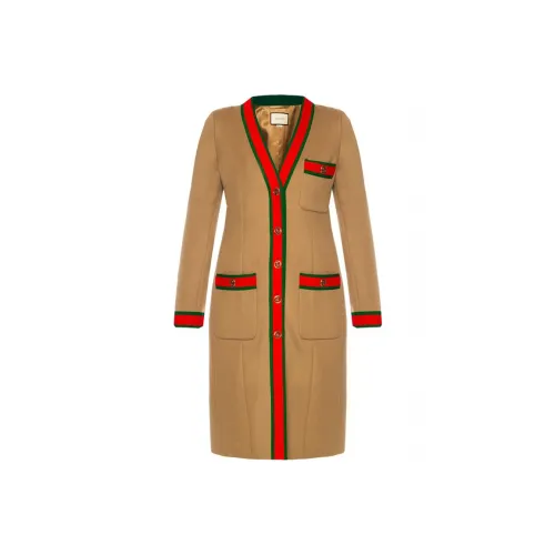 GUCCI SS21 Пальто Женское Светло-Коричневый