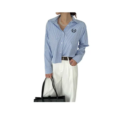 NANING9 Синие Женские Рубашки