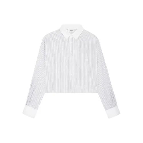 CELINE SS25 Рубашка Женская Белая