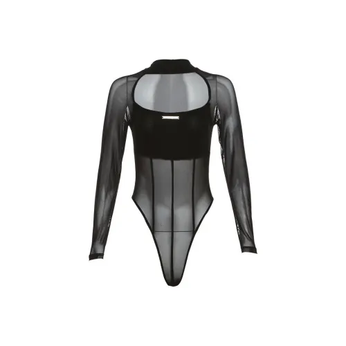 DATOUXIAYUBUCHOU Комбинезон Женский Черный