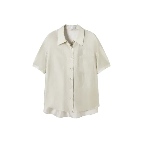 DIALOGUE Рубашка Женская Светлый Чай Зеленый