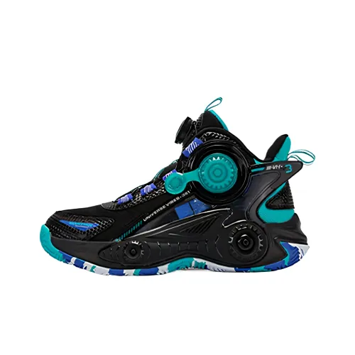 361°KIDS Устойчивый к истиранию MID Топ Детские Баскетбольные кроссовки Восточный Синий Подростки