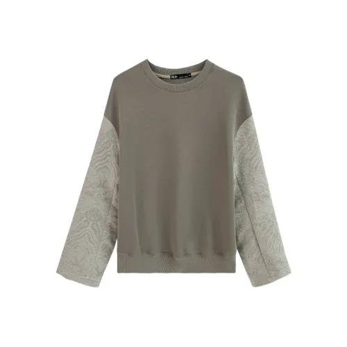 JK JS Свитшот Женский Кофейный Коричневый