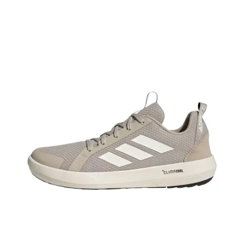 adidas Terrex BOAT Дышащий Низкий Топ Походная обувь Унисекс Белый-коричневый