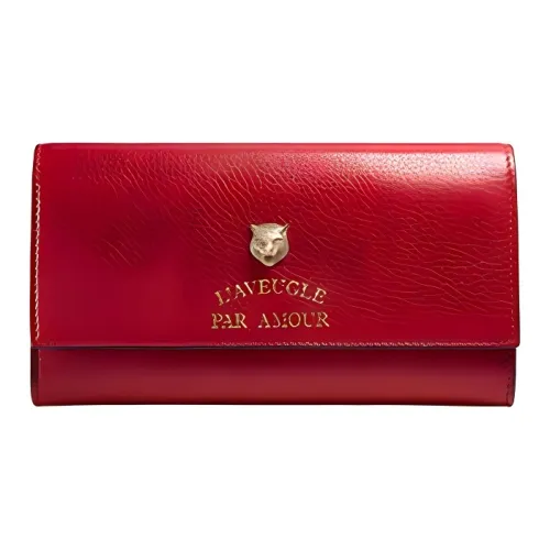 GUCCI Кожа Кошелек Женские Кошелек Красный