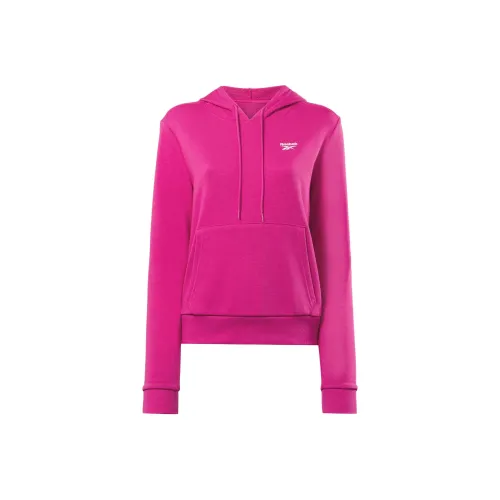 Reebok IdentitySmall Логотип French Terry Толстовка Свитшот Женские Фуксия