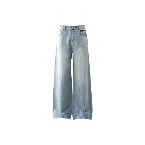 BLANKIN. Синие унисекс джинсы