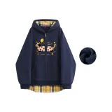 Темно-синий и желтый [утолщенный и с флисовой подкладкой]