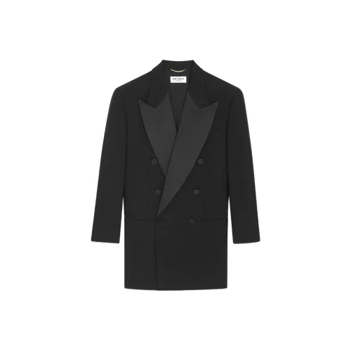 SAINT LAURENT FW22 Бизнес-костюм Пальто Женское Черное