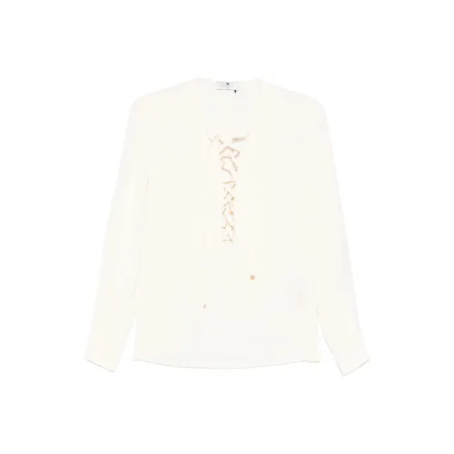 Elisabetta Franchi SS25 Рубашка Женская Светлый Бежевый