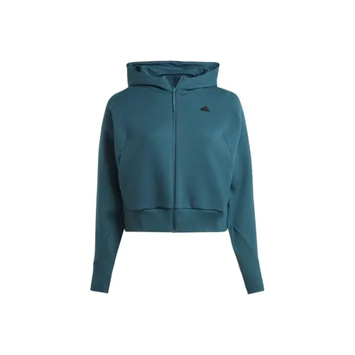 Adidas x ZNE Adidas Z.N.E. Полузиповый худи Свитшот Женский Темно-зеленый