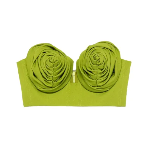 Jean Paul Gaultier Без бретелей Топ Женские Авокадо-зеленый