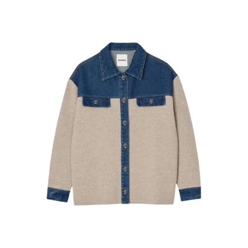 Sandro Куртки и Пальто Женские Бежево-Желтые