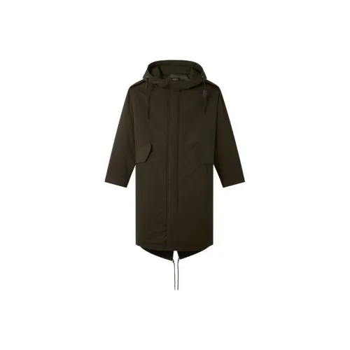 A.P.C Коричнево-зеленое женское пальто