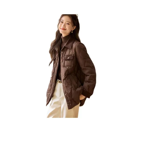 Mo Han Yi Mei Пуховик Женские Кофе