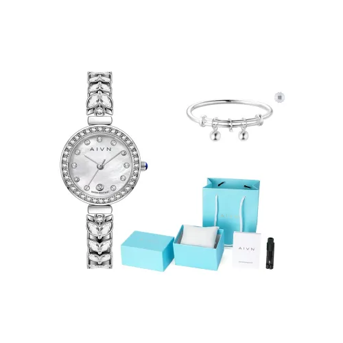 AIVN Мода русалка Женские кварцевые механические часы из металла с ремешком женские часы циферблат с жемчужной оболочкой