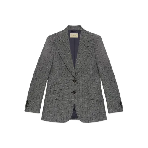 GUCCI SS23 Бизнес-костюм Пальто Женское Серое