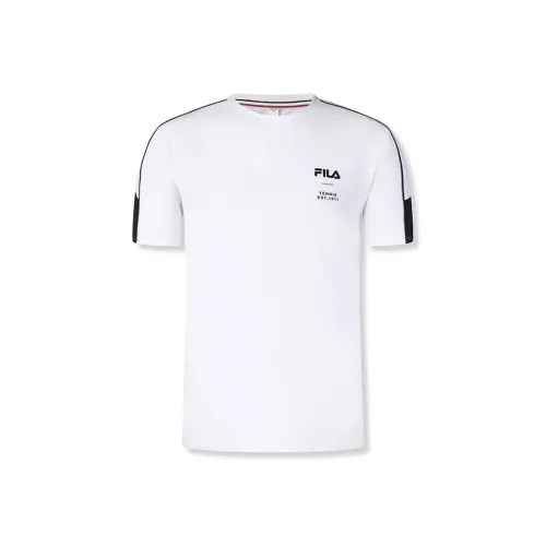 FILA ATHLETICS Теннис T-рубашка Мужская Нефритовый Белый