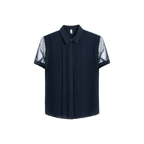 MANBEI Темно-синие женские рубашки