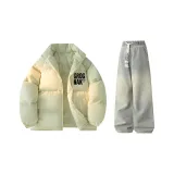 Экрю + Флисовая подкладка Желтые грязные джинсы