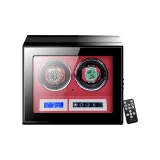 2 отделения для часов  
Внешняя сторона: угольный  
Внутренняя одежда: красный  
Контроль прикосновений  
Регулировка (застежка от отпечатков пальцев)