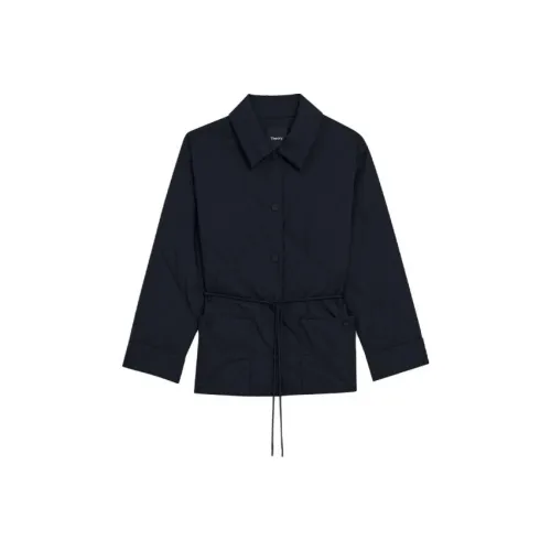 THEORY Пуховик Женский Темно-Синий