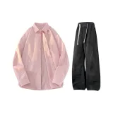 Комплекты одежды [Красные и белые полосы + Черный]