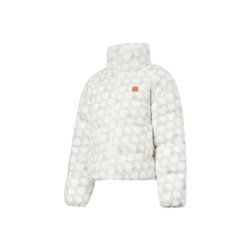 LINING Sports Life Collection Сливочный Полный принт Женские Пуховики
